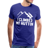I Climbed Mt Hutton Unisex Premium T-Shirt - royal blue