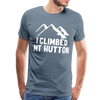I Climbed Mt Hutton Unisex Premium T-Shirt - steel blue
