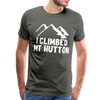 I Climbed Mt Hutton Unisex Premium T-Shirt - asphalt gray