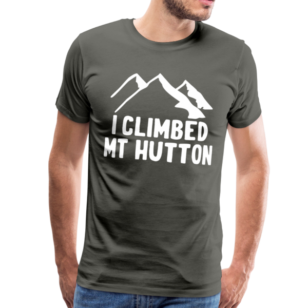 I Climbed Mt Hutton Unisex Premium T-Shirt - asphalt gray