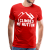 I Climbed Mt Hutton Unisex Premium T-Shirt - red