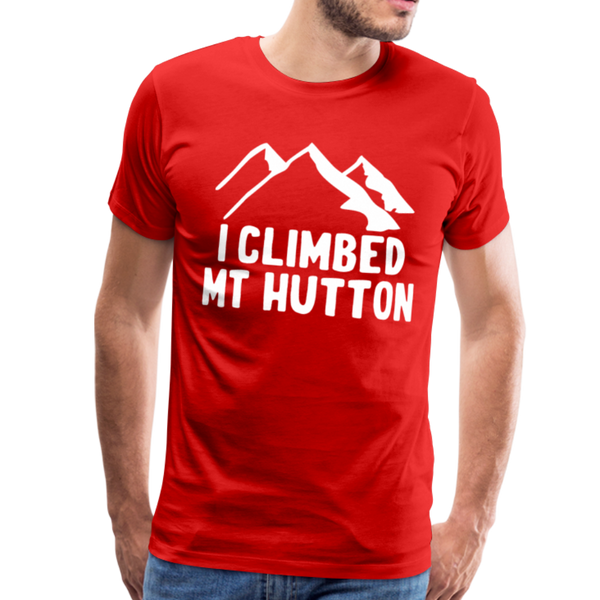 I Climbed Mt Hutton Unisex Premium T-Shirt - red