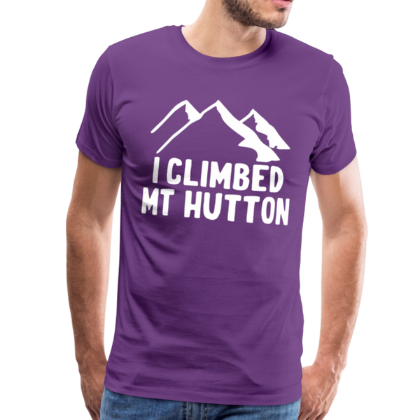 I Climbed Mt Hutton Unisex Premium T-Shirt - purple