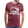 I Climbed Mt Hutton Unisex Premium T-Shirt - heather burgundy