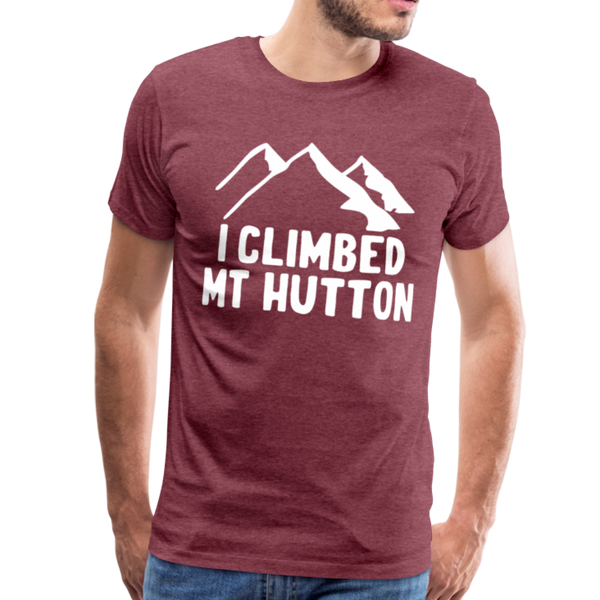 I Climbed Mt Hutton Unisex Premium T-Shirt - heather burgundy