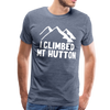 I Climbed Mt Hutton Unisex Premium T-Shirt - heather blue