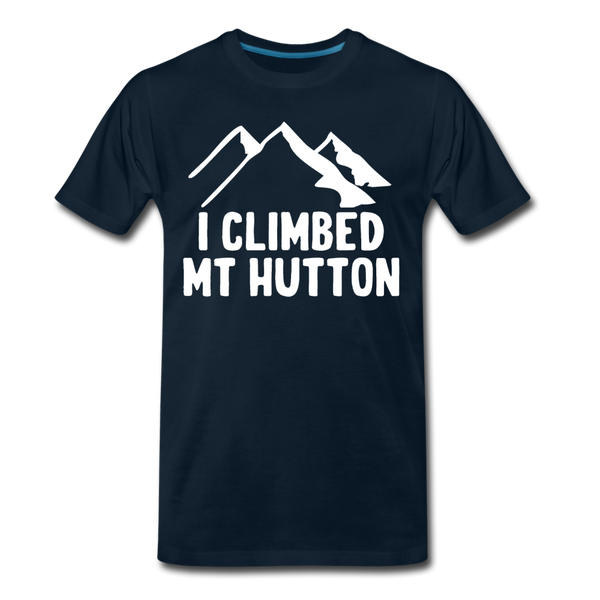 I Climbed Mt Hutton Unisex Premium T-Shirt - deep navy