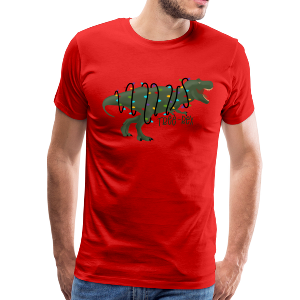 Tree-Rex Dinosaur Christmas Men's Premium T-Shirt - red