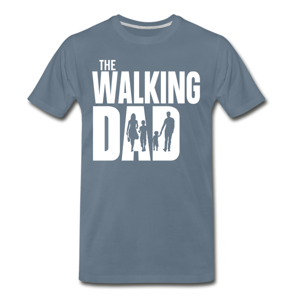 The Walking Dad Men's Premium T-Shirt - steel blue