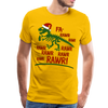 T-Rex Fa Rawr Christmas Dinosaur Men's Premium T-Shirt - sun yellow
