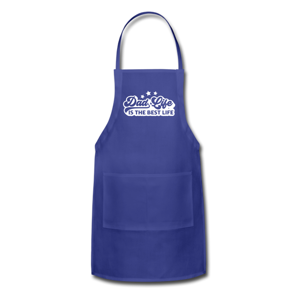 Dad Life is the Best Life Adjustable Apron - royal blue
