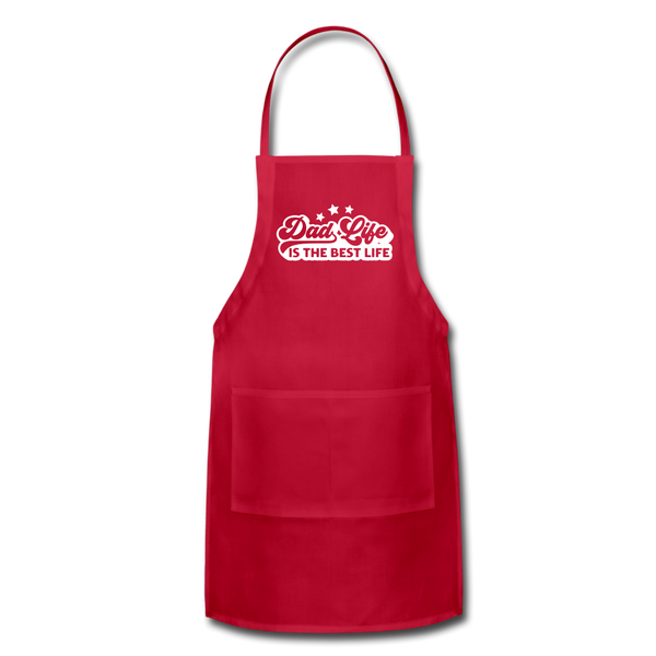 Dad Life is the Best Life Adjustable Apron - red
