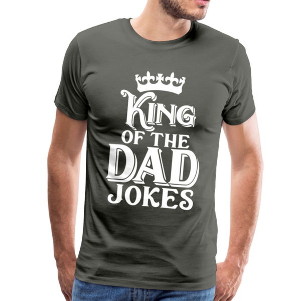 King of the Dad Jokes Men's Premium T-Shirt - asphalt gray