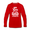 King of the Dad Jokes Men's Premium Long Sleeve T-Shirt - red