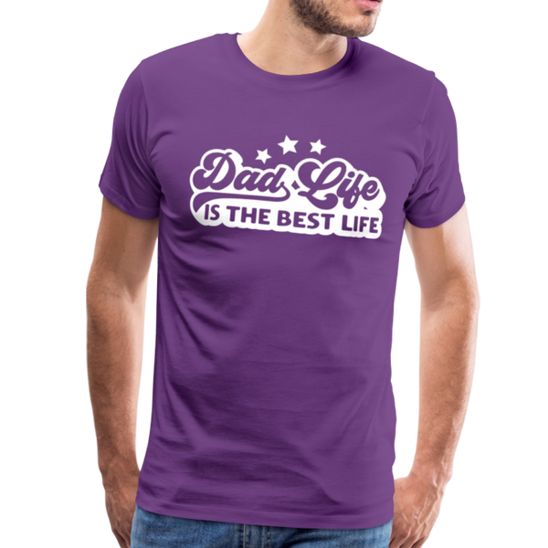 Dad Life is the Best Life Men's Premium T-Shirt - purple