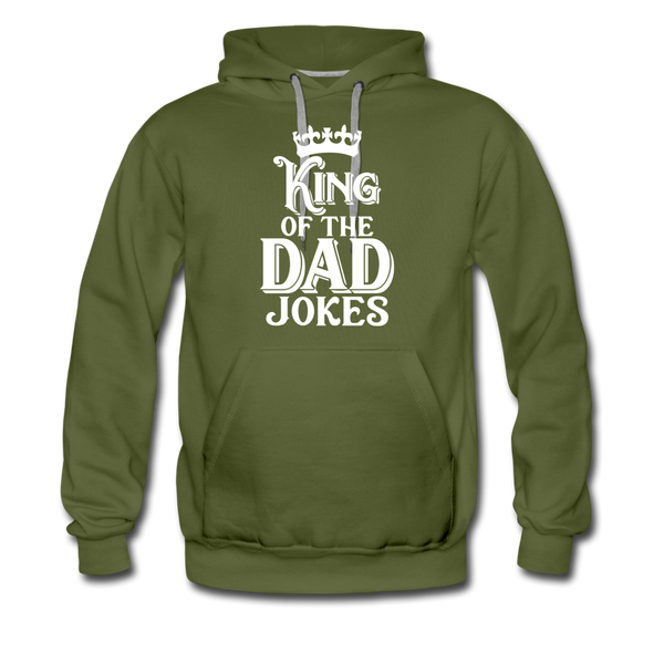 King of the Dad Jokes Men’s Premium Hoodie - olive green