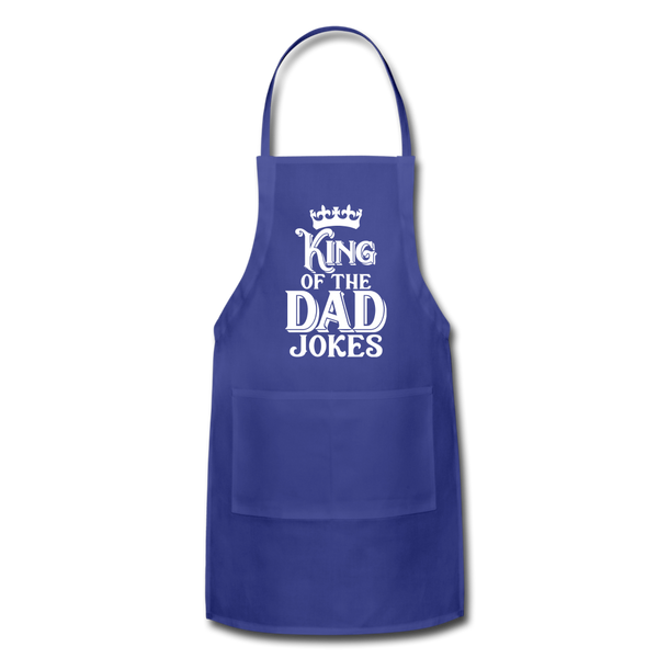 King of the Dad Jokes Adjustable Apron - royal blue