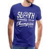 Sloth Running Team Champion Men's Premium T-Shirt - royal blue