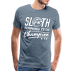 Sloth Running Team Champion Men's Premium T-Shirt - steel blue