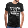Sloth Running Team Champion Men's Premium T-Shirt - charcoal gray