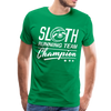 Sloth Running Team Champion Men's Premium T-Shirt - kelly green