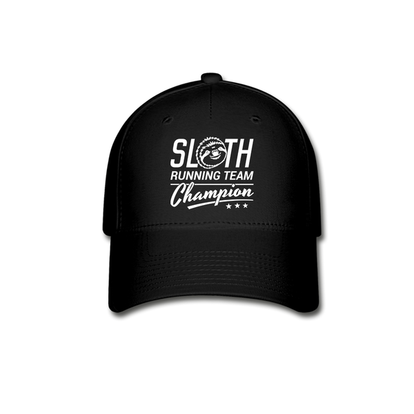 Sloth Running Team Champion Baseball Cap - black