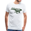 Gangsta Raptor Dinosaur Men's Premium T-Shirt - white