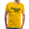 Gangsta Raptor Dinosaur Men's Premium T-Shirt - sun yellow
