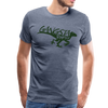 Gangsta Raptor Dinosaur Men's Premium T-Shirt - heather blue