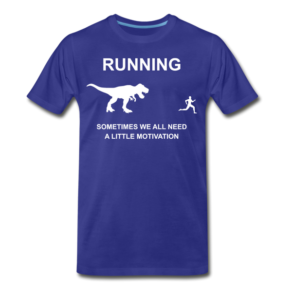 Running Motivation Dinosaur Men's Premium T-Shirt - royal blue