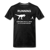 Running Motivation Dinosaur Men's Premium T-Shirt - charcoal gray