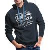 May Your Coffee Kick In Before Reality Does Men’s Premium Hoodie - navy