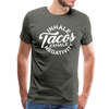 Inhale Tacos Exhale Negativity Men's Premium T-Shirt - asphalt gray
