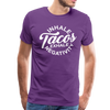 Inhale Tacos Exhale Negativity Men's Premium T-Shirt - purple