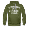 Cleverly Disguised as a Responsible Adult Men’s Premium Hoodie - olive green