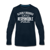Cleverly Disguised as a Responsible Adult Men's Premium Long Sleeve T-Shirt - deep navy