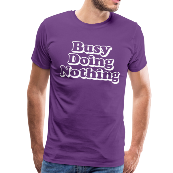Busy Doing Nothing Men's Premium T-Shirt - purple