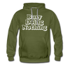 Busy Doing Nothing Men’s Premium Hoodie - olive green