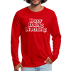Busy Doing Nothing Men's Premium Long Sleeve T-Shirt - red
