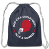 Bad Idea Dept Take a Number Cotton Drawstring Bag - navy