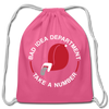 Bad Idea Dept Take a Number Cotton Drawstring Bag - pink
