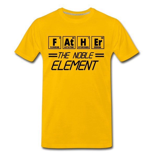 FATHER The Noble Element Periodic Elements Men's Premium T-Shirt - sun yellow