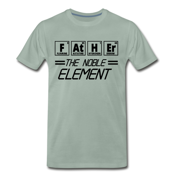 FATHER The Noble Element Periodic Elements Men's Premium T-Shirt - steel green