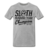 Sloth Running Team Champion Men's Premium T-Shirt - heather gray