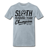 Sloth Running Team Champion Men's Premium T-Shirt - heather ice blue