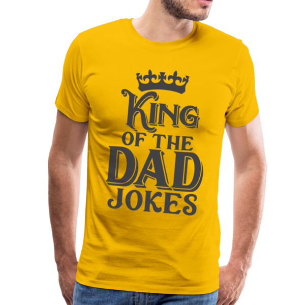 King of the Dad Jokes Men's Premium T-Shirt - sun yellow