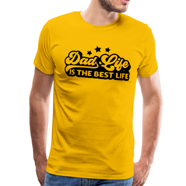 Dad Life is the Best Life Men's Premium T-Shirt - sun yellow