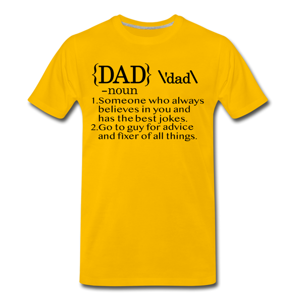 Dad Definition Men's Premium T-Shirt - sun yellow