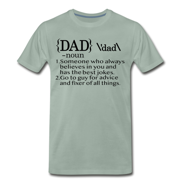 Dad Definition Men's Premium T-Shirt - steel green