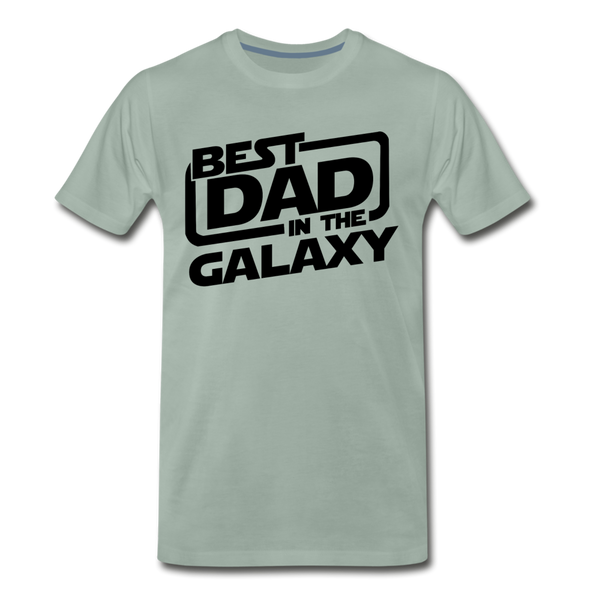 Best Dad in the Galaxy Men's Premium T-Shirt - steel green